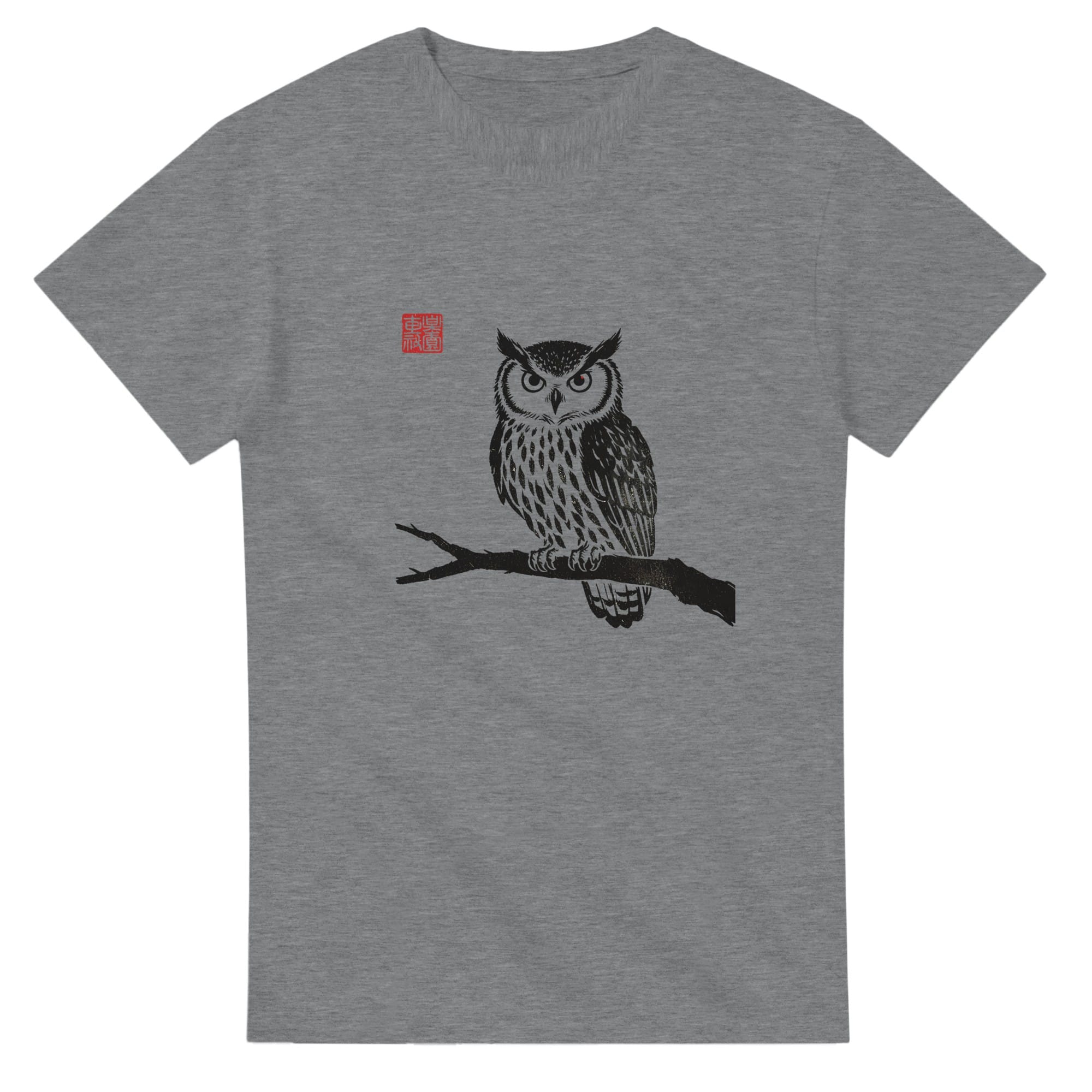 T-shirt Hibou Sumi-e – Art Japonais T-shirt hibou sumi-e – ambiance lifestyle