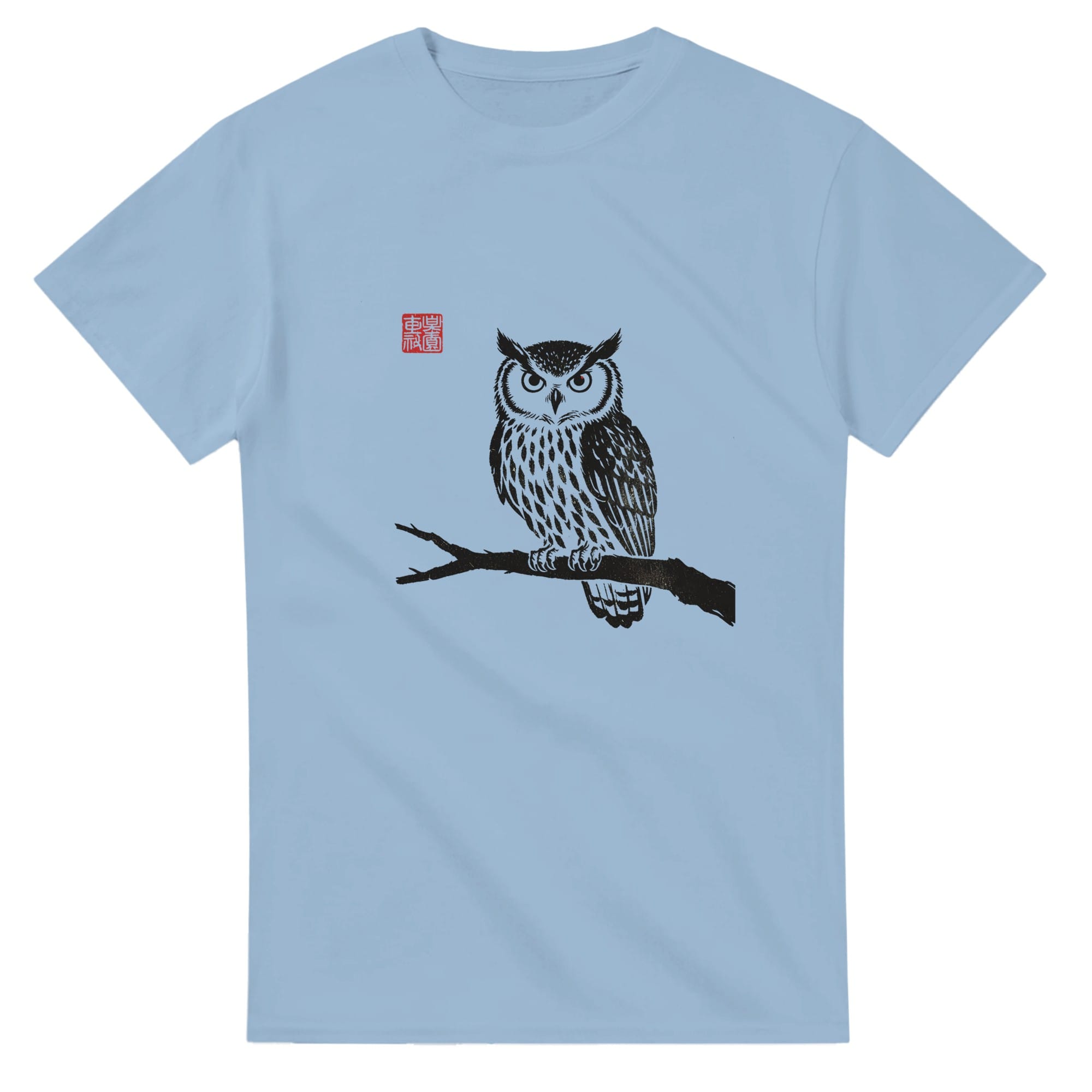 T-shirt Hibou Sumi-e – Art Japonais T-shirt hibou sumi-e – détail qualité impression