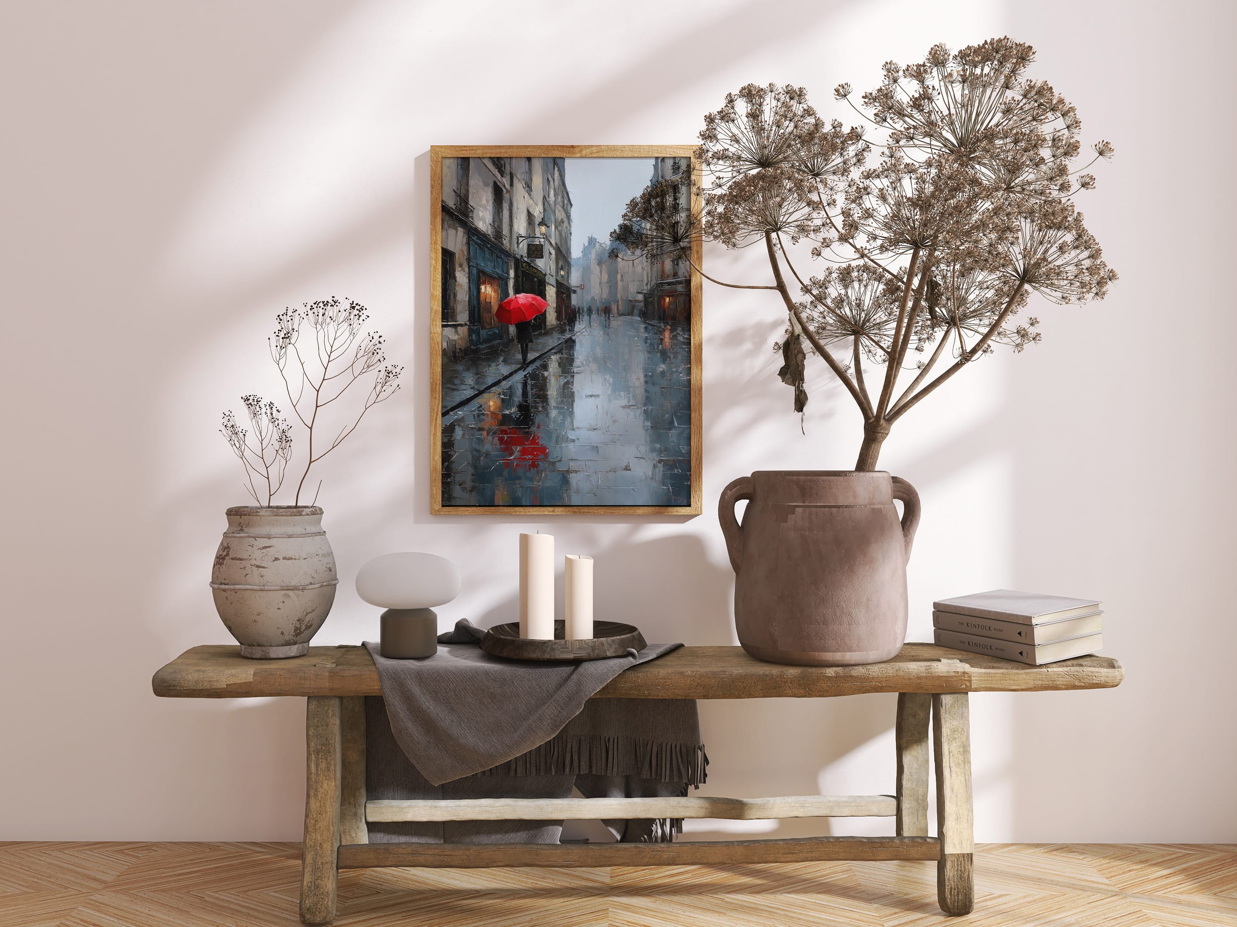 Affiche Paris sous la pluie affiche Paris artistique cadre posé décoration intérieure élégante