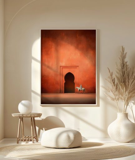 Affiche terracotta cavalier méditerranéen Fine Art – image principale art mural