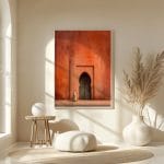 À propos poster porte marocaine terracotta décoration murale minimaliste salon