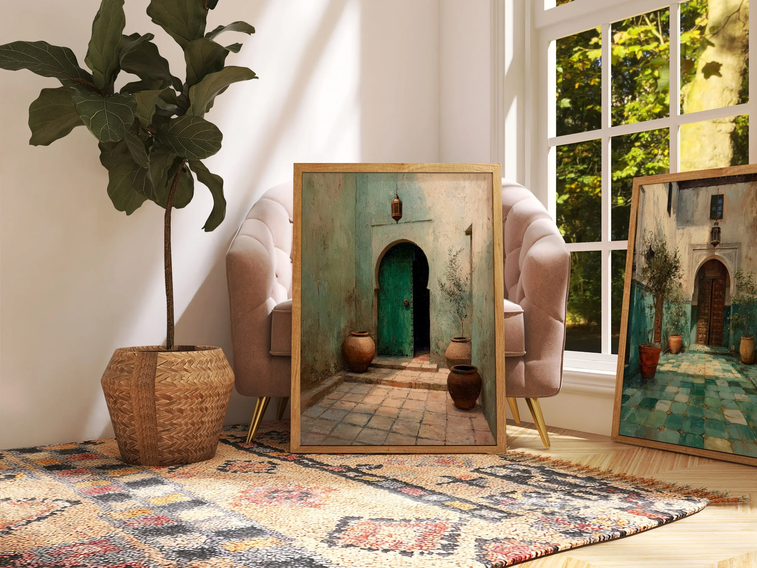 affiche maroc tenue en main aperçu format décoration murale