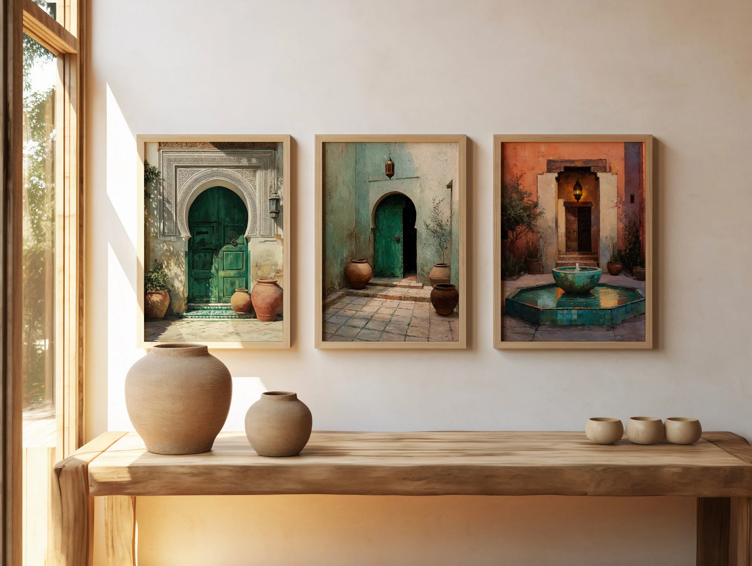 affiches maroc en composition murale décoration bohème