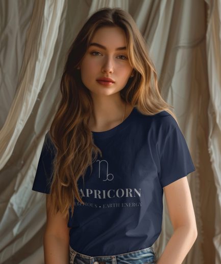 Design astrologique Capricorne minimaliste bleu marine