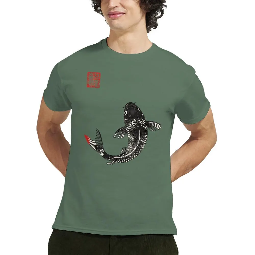 T-shirt Carpe Koi Sumi-e – Art Japonais t-shirt carpe koi sumi-e — une pièce élégante