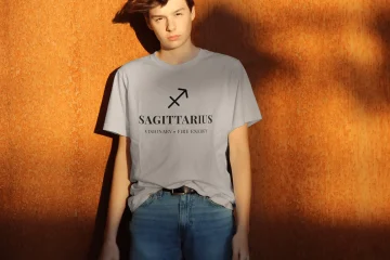 T-shirt astrologique minimaliste sable – collection Tout Un Secret