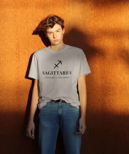 T-shirt astrologique minimaliste sable – collection Tout Un Secret
