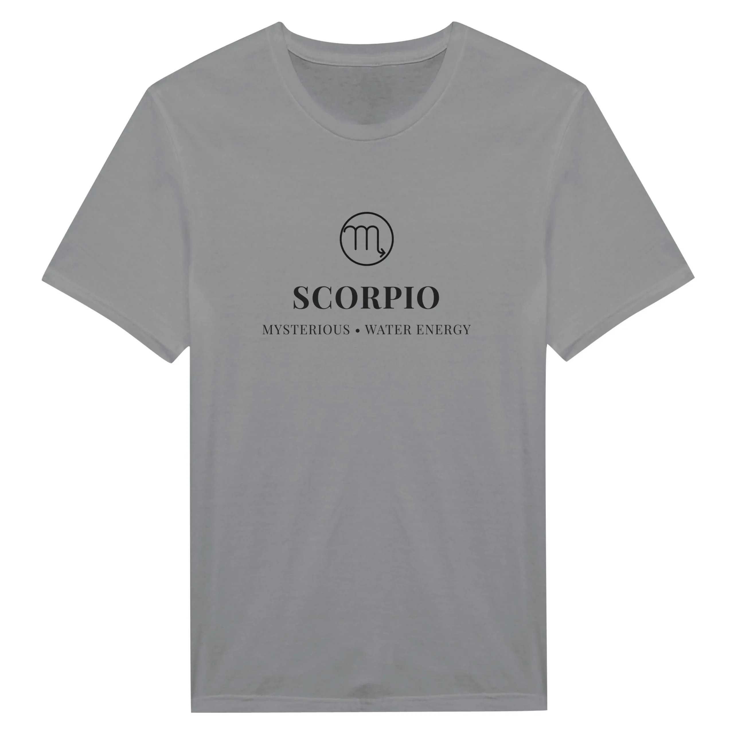 T-shirt Scorpion Intensité maîtrisée T-shirt Scorpion minimaliste gris produit – design astrologique Scorpio épuré