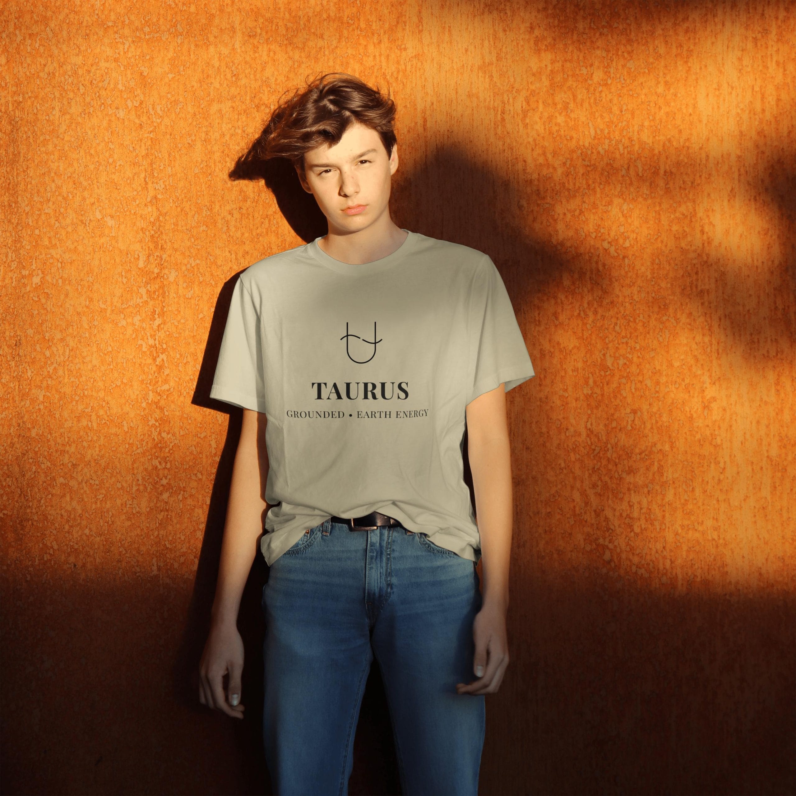 T-shirt Taureau Force tranquille t shirt taurus couleur crème style épuré élégant