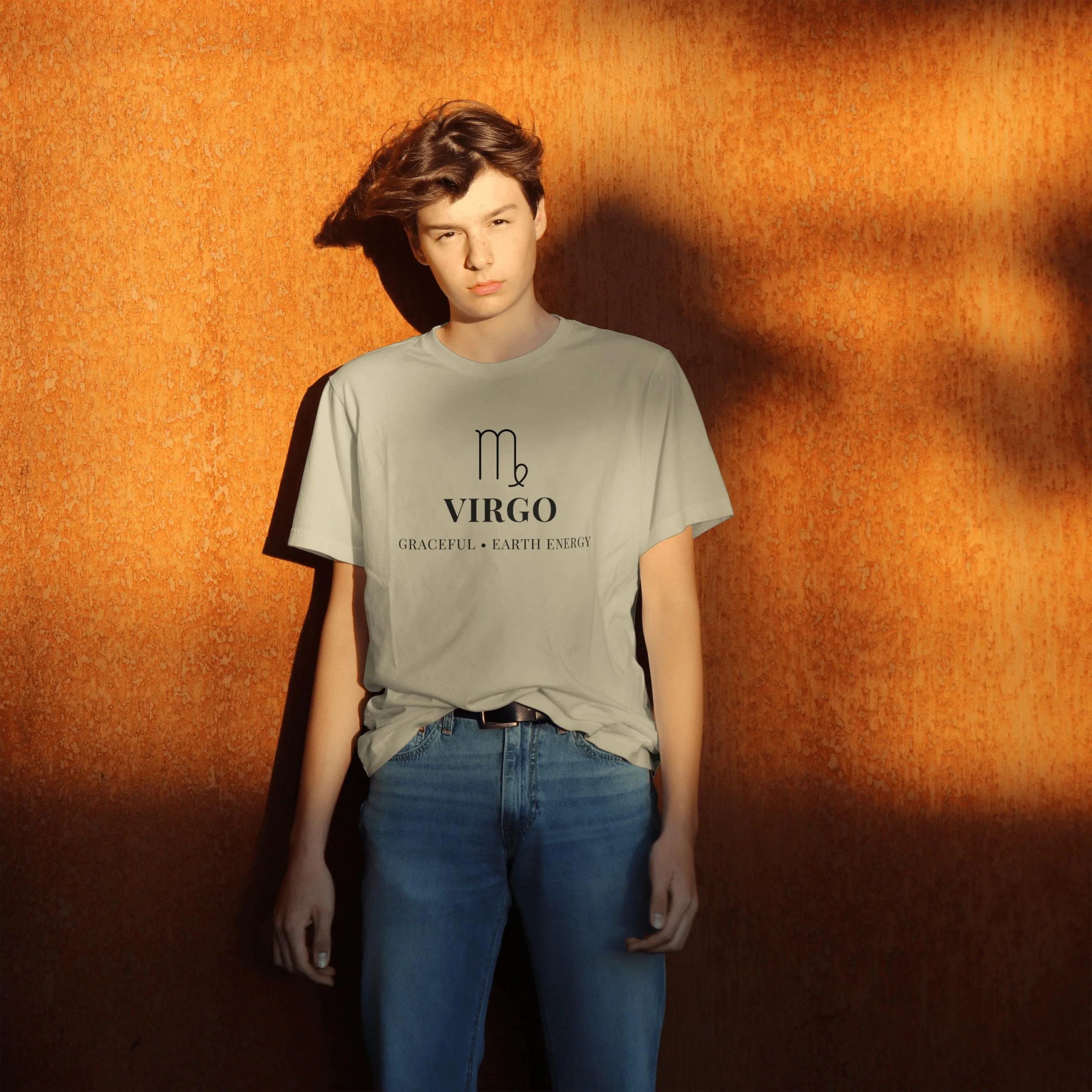 t shirt virgo beige clair élégance minimaliste signe astrologique