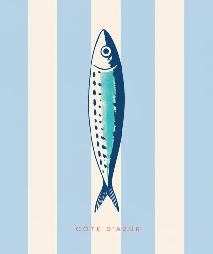 T-shirt Côte d’Azur sardine