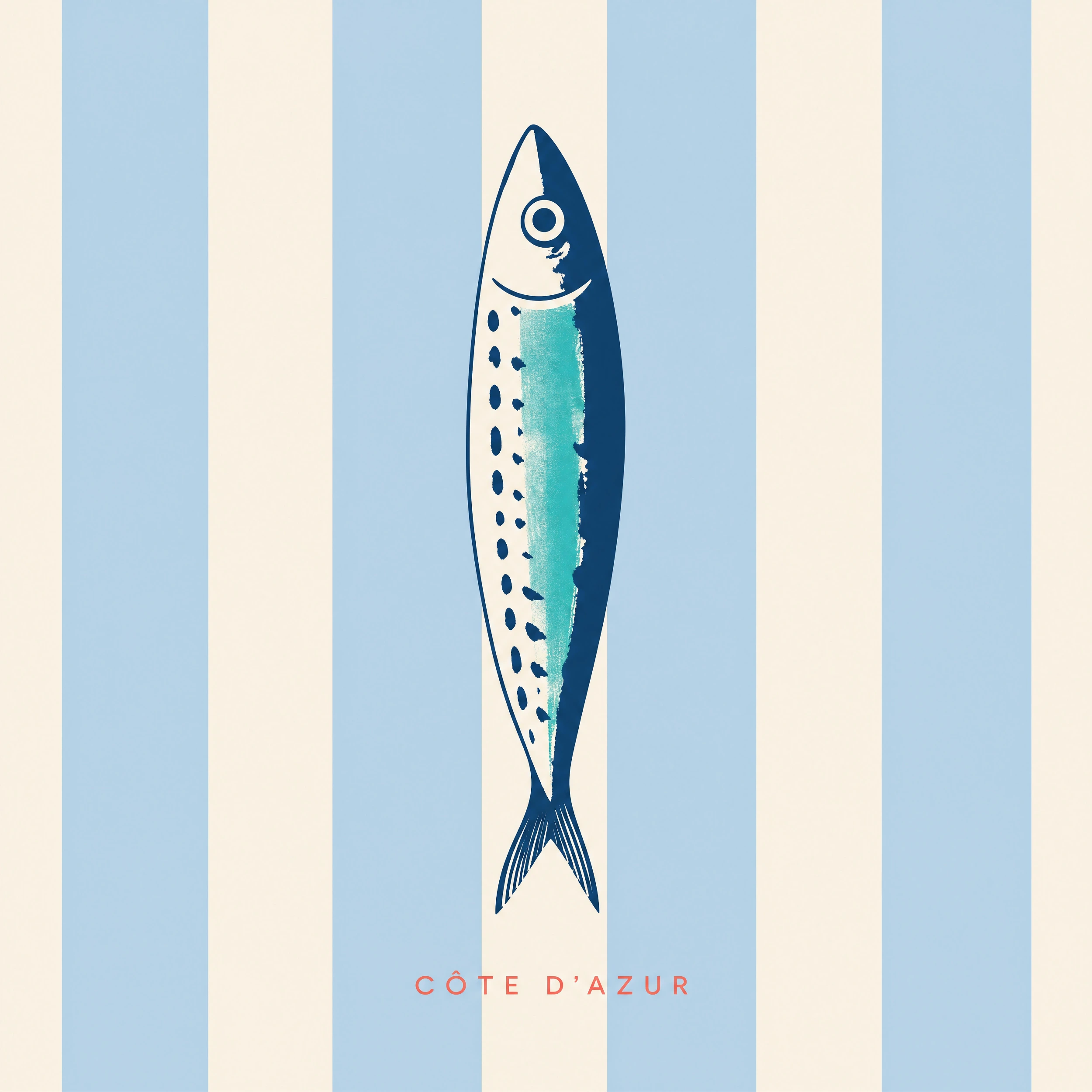 sardine-gp T-shirt Côte d’Azur sardine