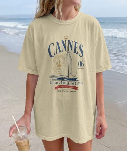 T-shirt Cannes Régates Royales vintage natural style old money