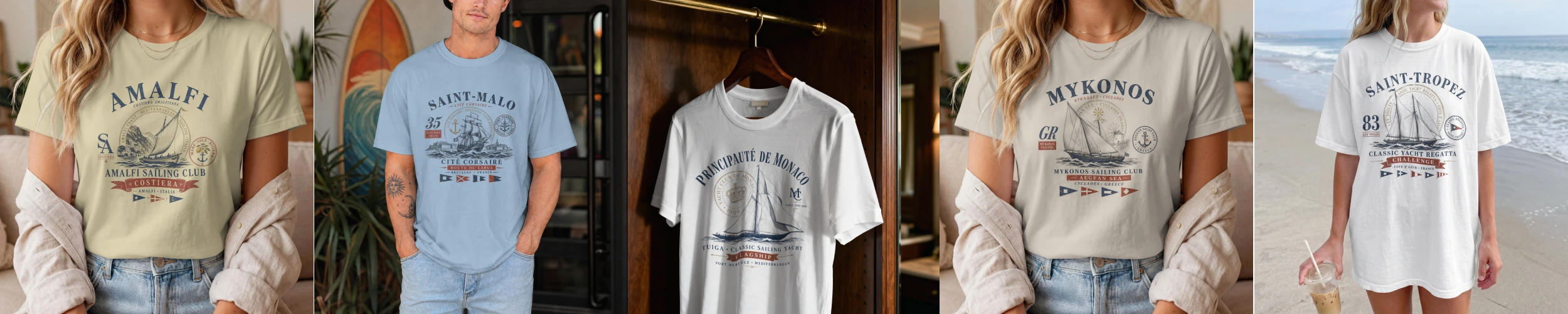 Le style Yacht Club Collections t shirts