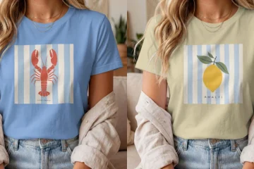 t-shirt méditerranéen inspiré de la Côte d’Azur