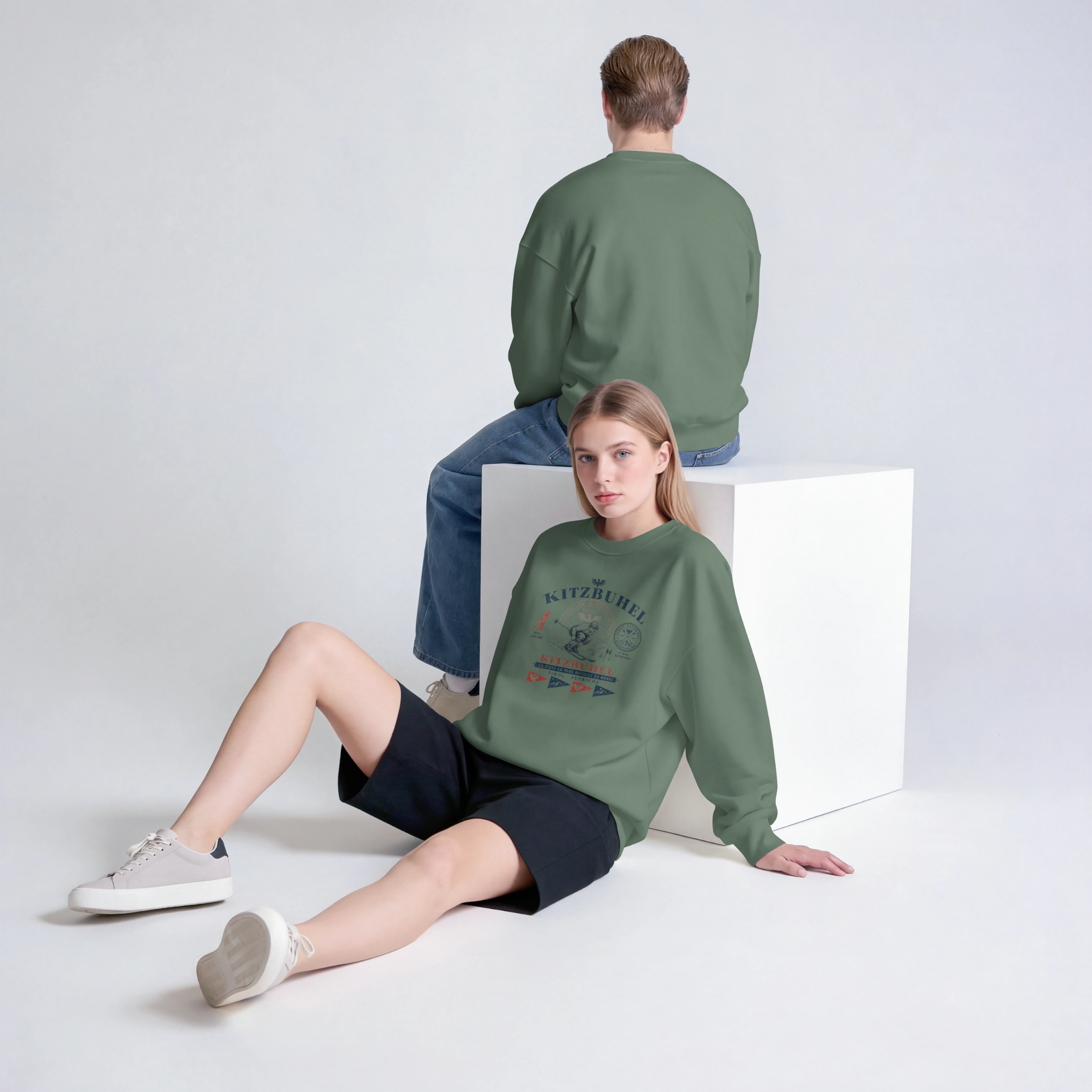 sweatshirt-kitzbuhet-ski-vert Sweat Kitzbühel Vintage – Esprit Hahnenkamm 1931