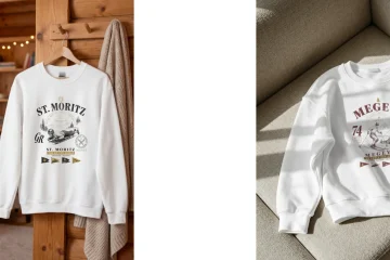 Sweatshirt vintage ski unisex